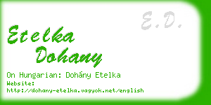 etelka dohany business card